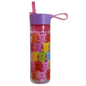 Disney Mickey Mouse Minnie Rainbow Gummy Bear Water Bottle Container 12 oz